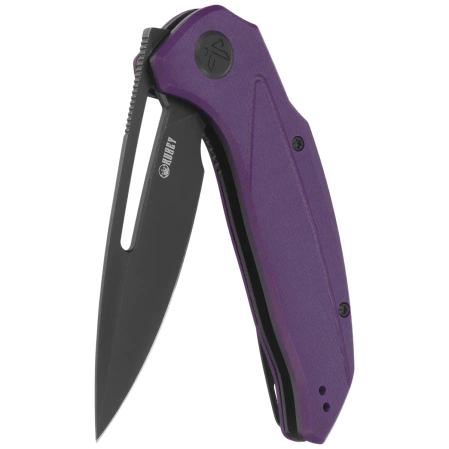 Nóż składany Kubey Nautilus Purple G10, Silver Sandblasted 14C28N by Sherif Manganas (KU372A)