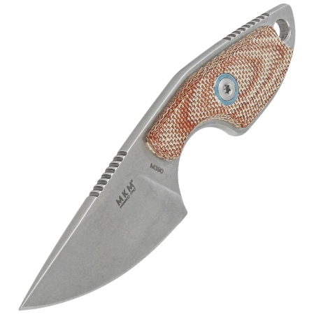 MKM Mikro 1 Natural Canvas Micarta, Stonewashed M390 by Jesper Voxnæs neck knife (MKMR01-NC)