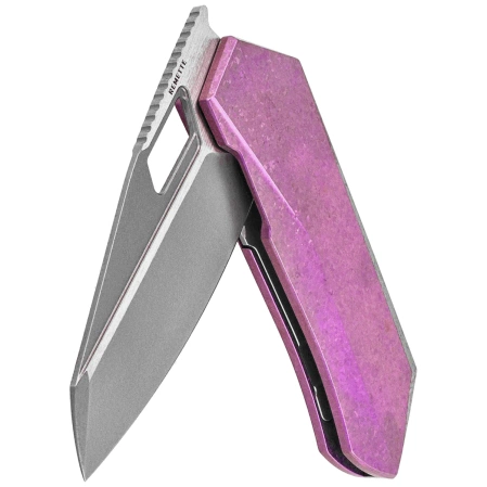 Nóż składany Remette RT-Woodpecker Crystal Purple Titanium, Hand Grinding Pearlescent M390 (RTWP-IP)