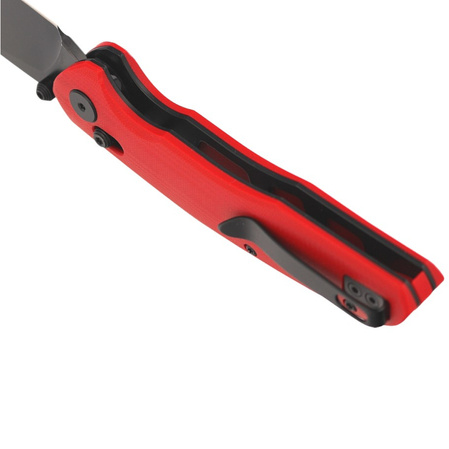 Bestechman Ronan Knife Red G10, Black Titanized Stonewashed 14C28N (BMK02J)