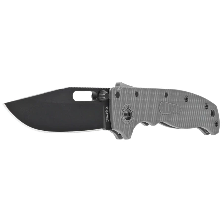 Nóż składany Demko AD20.5 Clip Point Grey Grivory, Black DLC D2 by Andrew Demko (205-D2-CP-DLC)