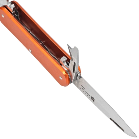 Fox Vulpis F4 Orange Aluminum, Polished N690Co Pocket Knife (FX-VP130-F4 OR)