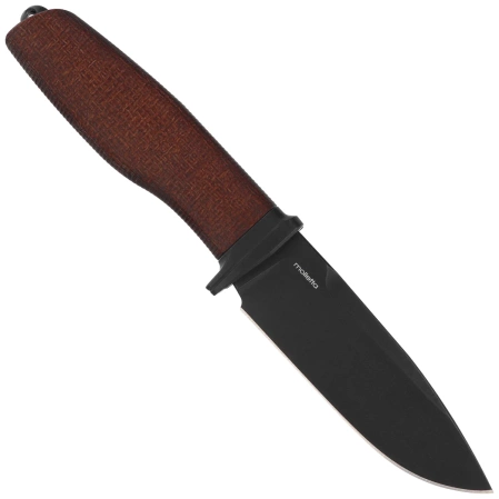 LionSteel Acha Knife Natural Burlap Micarta, Black Stonewashed M390 by Molletta (AH B BLN)