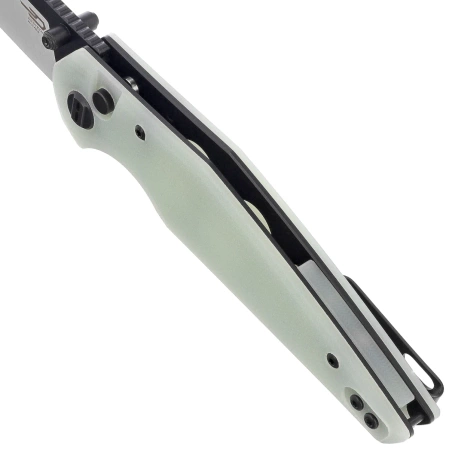 Bestech Snakebird Knife Transparent G10, Satin / Black PVD 14C28N (BG58D)