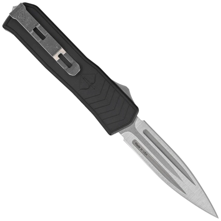 Medford MERC-1 D/E Black Aluminum, Std Clip, Tumbled S45VN OTF Knife by Greg Medford (MK213STQ-42AB-TSCS-BS)