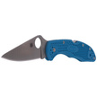 Spyderco Delica 4 FRN Blue Flat Ground PlainEdge Knife (C11FPBL)