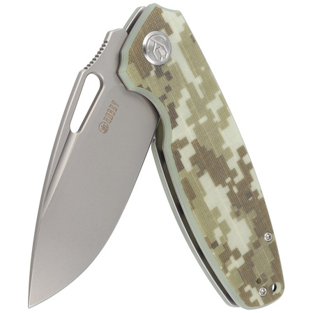 Nóż składany Kubey Tityus Camo G10, Bead Blasted D2 (KU322K)