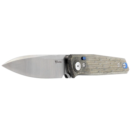 Nóż składany Reate PL-6 Green / Black Micarta, Satin Nitro-V (PL-6 GRBKM SAT)