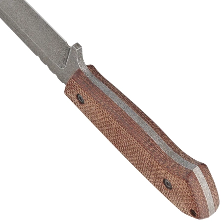 Za-Pas Expendable Brown Micarta, Acid Stonewashed NMV Knife