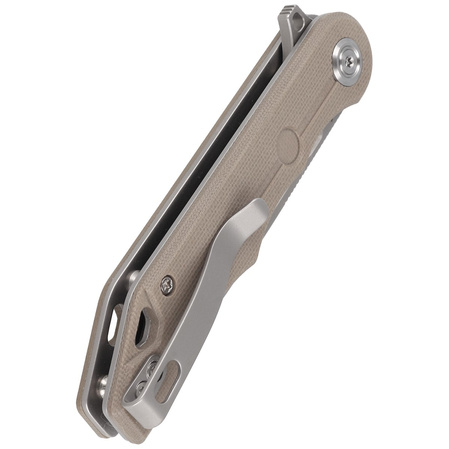 Kubey Knife Mizo Tan G10, Bead Blast AUS-10 by Tiguass (KU312H)