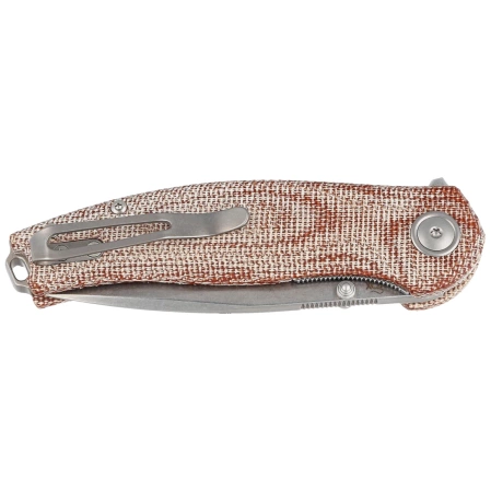 Viper Vale Natural Canvas Micarta, Stonewashed MagnaCut by Jesper Voxnæs Knife (V6006CN)