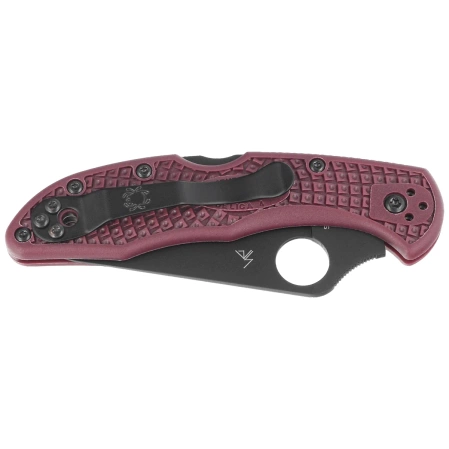 Spyderco Delica 4 Sprint Run Burgundy FRN, TiCN Micro-Melt PD#1 by Sal Glesser (C11BGBKP)