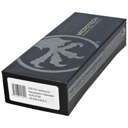 Microtech UTX-70 Hellhound Bounty Hunter Signature OTF Knife Distressed Green Aluminum, Apocalyptic M390 (419-10BH)