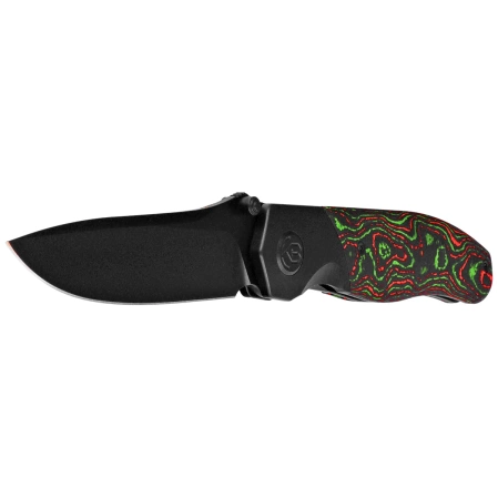 Nóż składany Kubey KB Knives Velvet Snake Black DLC Titanium/Watermelon Sugar CamoCarbon, Black DLC M390 by Bastard Knives (KB266C)