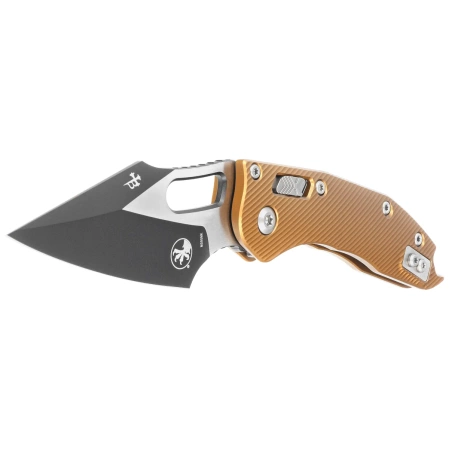 Nóż składany Microtech Stitch S/E Fluted Tan Aluminium, Black/Satin M390MK by Borka Blades and Tony Marfione (169RL-1FLTA)