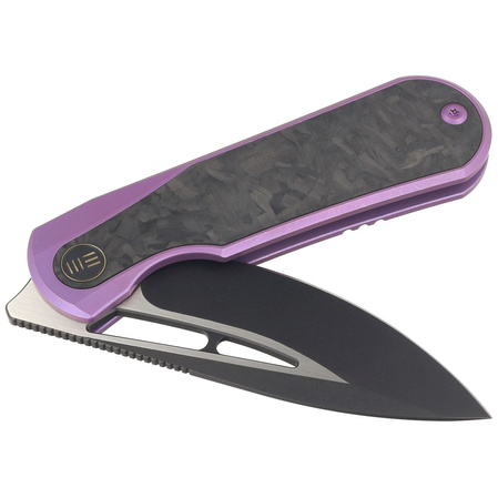 WE Knife Baloo Purple Titanium / Shredded Carbon Fiber, Black Stonewashed CPM 20CV by Ostap Hel (WE21033-3)