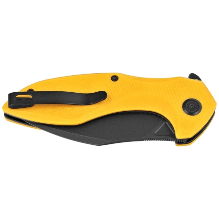 Kubey Nobel Knife Yellow G10, Blackwashed 14C26N (KU236N)