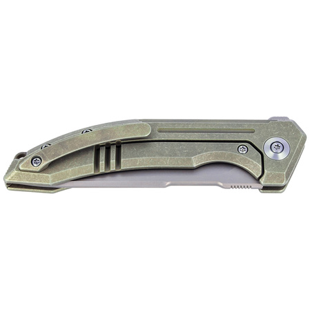 WE Knife Quixotic Green Titanium, Silver Bead Blasted CPM 20CV (WE21016-4)