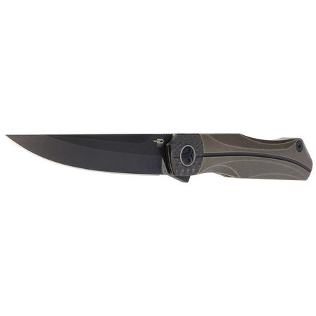 Nóż składany Bestech Thyra Bronze Stonewashed Titanium/Carbon Fiber, Black Stonewashed M390 by Kombou (BT2106C)