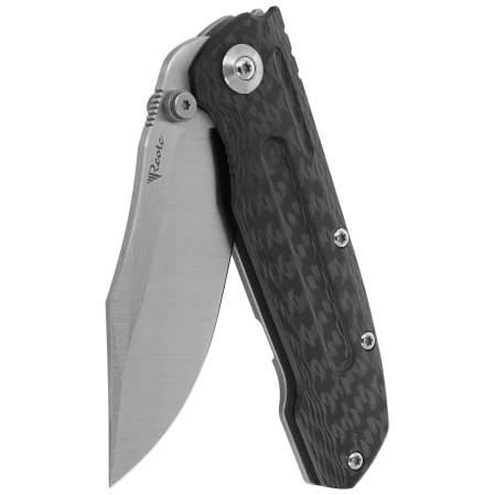Reate District 9 V2 Knife Bead Blast Titanium/Carbon Fiber, Satin 154CM (9D-V2 TBB SAT)