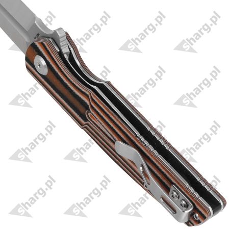 Nóż składany Bestech Fin Black / Orange / Beige G10, Satin 14C28N (BG34C-1)