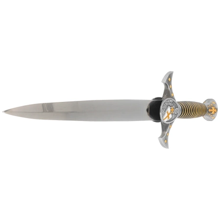 Decor Habitat Templar Dagger, Black/Gold ABS, Satin Stainless Steel (S0298)