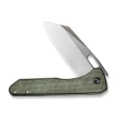 Civivi Knife Nugz Green Canvas Micarta, Satin 14C28N by Matthew Wehrwein (C23060-2)