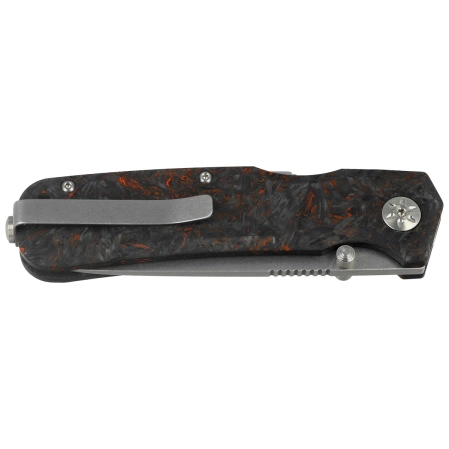 Maserin 630 Pulse Knife Black/Orange FatCarbon, Stonewashed MagnaCut by Igor Bortolussi (630/FCA)