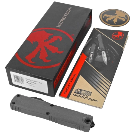 Nóż automatyczny OTF Microtech Ultratech Gen III ZBP S/E Natural Clear Aluminium, Black M390MK by Tony Marfione (1121-1NC)