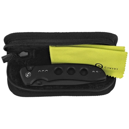 Nóż składany Civivi Hyperpulse Black Aluminium, Black Stonewashed 14C28N (C23087A-1)