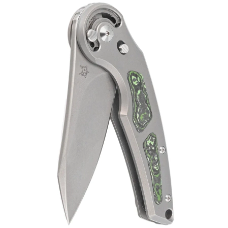 Nóż składany Fox Jupiter Gray Titanium/Jungle Wear Fatcarbon, Acid Stonewashed M390 by Denis Simonutti (FX-555 TICF)