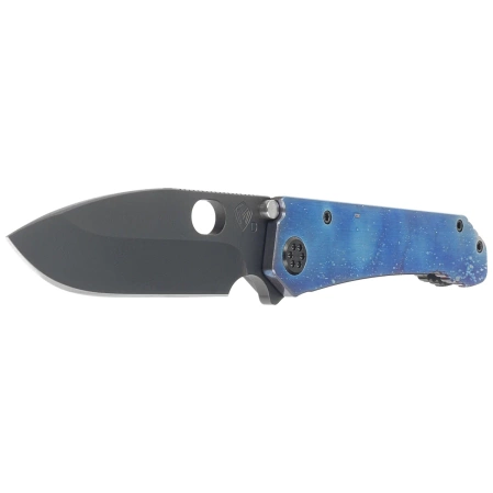 Medford 187 DP Brushed/Flamed ''Galaxy'' Titanium, Black HW, Brsh/''Galaxy'' Clip, DLC D2 by Greg Medford (MK002DPD-03PV-TPCF-Q4)