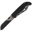 MAC Coltellerie Boat 2 Sailing Knife Black PP/TPE,  Satin W 1.4034 (MC BOT2.N)